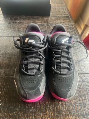 Jordan Women's Black and Pink Athletic Sneakers, Unisex Kids Shoe with box